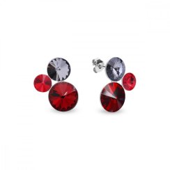 Strieborné náušnice červené so Swarovski Elements Sweetie K11223LSISN