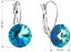 Náušnice Rivoli so Swarovski Elements tmavo modré Bermuda Blue 12 mm