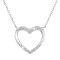 Strieborný náhrdelník so zirkónom biele srdce 12010.1