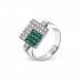 Prsten zelený se Swarovski Elements Kingdom PFM6CEM Emerald