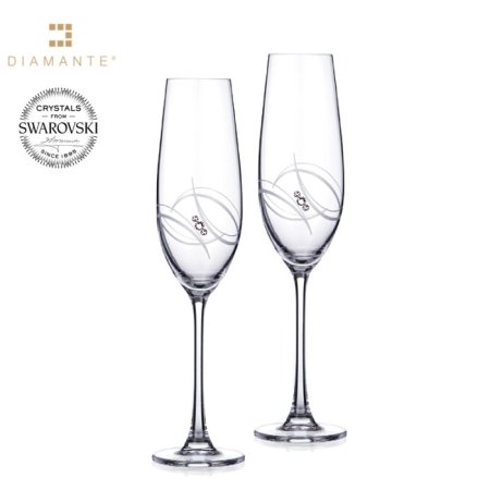 Poháre flauty na sekt so Swarovski Elements Atlantis 260 ml balení 2 ks