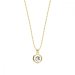 Náhrdelník čirý se Swarovski Elements Punct Gold NCG1088SS18C Krystal
