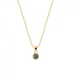 Náhrdelník šedý se Swarovski Elements Glee NG1122SS29BD Black Diamond