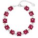 Stříbrný náramek se Swarovski krystaly červený 33047.3 Cherry