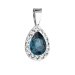 Stříbrný přívěsek s krystaly Swarovski modrá slza 34252.3 Montana
