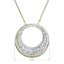 Náhrdelník zlatý se Swarovski Elements kolečko 32026.1 Krystal Gold