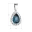 Strieborný prívesok s kryštálmi Swarovski modrá slza 34252.3 Montana