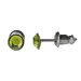 Náušnice so Swarovski Elements bodka Olivine 5 mm