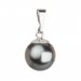 Stříbrný přívěsek s šedou Swarovski kulatou perlou 34150.3 Grey 10 mm