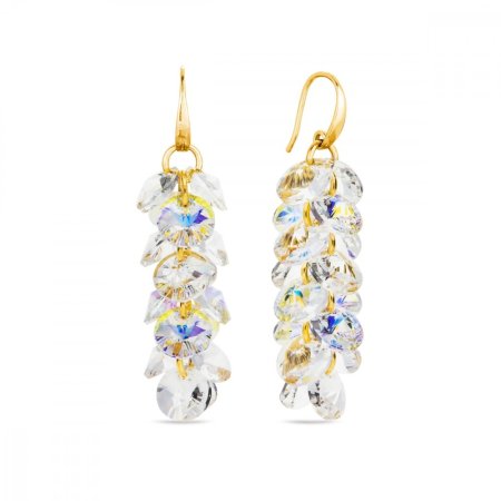Náušnice číre so Swarovski Elements Frou Frou KWDG6428CAB Krystal + AB