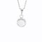 Stříbrný náhrdelník s bílým opálem a krystaly Swarovski Elements kolečko White Opal