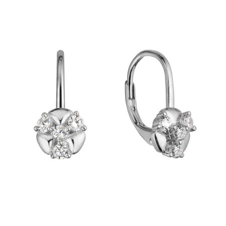 Strieborné náušnice s čírymi zirkónmi 11508.1 crystal