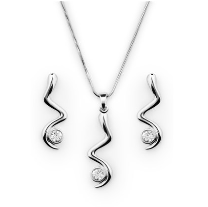 Súprava so Swarovski Elements Vlnka Krystal
