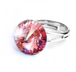 Prsten růžový Rivoli se Swarovski Elements Rose 12 mm