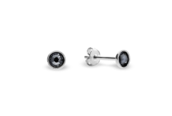 Náušnice šedej sa Swarovski Elements Pinpoint Studs K2038SS10SN Silver Night
