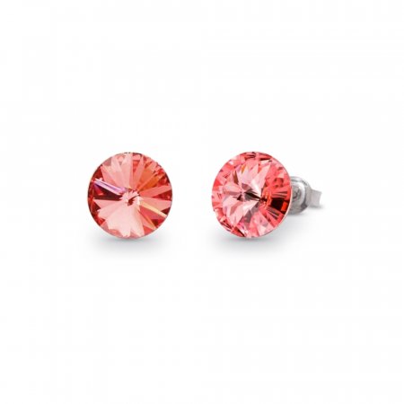 Náušnice Rivoli růžové se Swarovski Elements Sweet Candy Studs K1122SS47RP Rose Peach