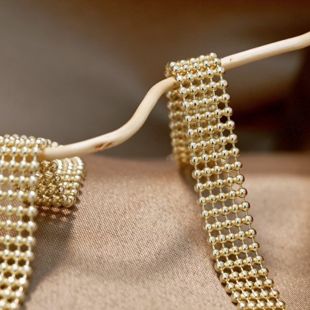 Elegantní náhrdelník pozlacený kuličkový 72104