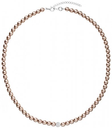 Perlový náhrdelník hnědý 32063.3 Bronze