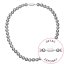 Perlový náhrdelník z riečnych perál so zapínaním z bieleho 14 karátového zlata 822028.3/9267B grey