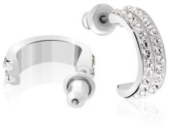 Náušnice čiré se Swarovski Elements kruhy Krystal