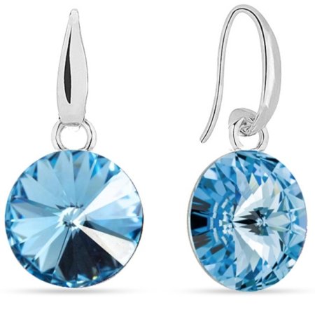 Náušnice Rivoli sa Swarovski Elements Candy KW112212AQ Aqua 10 mm