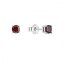 Strieborné náušnice kôstky s pravými minerálnymi kameňmi červené 11483.3 garnet