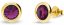 Náušnice fialové strieborné pozlátené sa Swarovski Elements Tiny Bonbon Studs KRG1122SS29AM Amethyst 6 mm