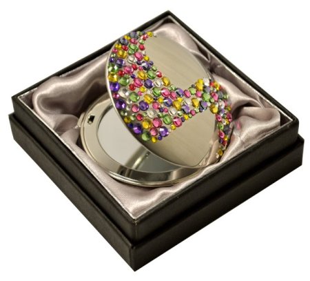 Kosmetické kapesní zrcátko se Swarovski Elements Corals Rainbow EL-08