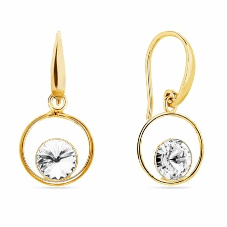 Náušnice číre so Swarovski Elements Fame KWOMG1122SS29C Krystal