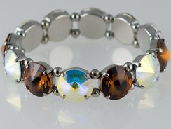 Náramok hnedý Rivoli so Swarovski Elements Smoked Topaz