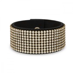 Náramok so Swarovski Elements Chic Medium BMESH9PCZGS + Gold Shadow zlatý