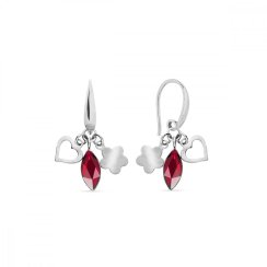 Náušnice červené so Swarovski Elements Serenity KWMIX2201SC Scarlet