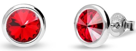 Náušnice červené se Swarovski Elements Tiny Bonbon Studs KR1122SS29LSI Light Siam 6 mm