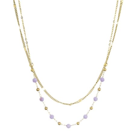 Náhrdelník ocelový s ametystem 42029.3