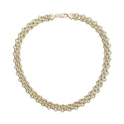 Masivní náhrdelník z pozlacených článků 72088