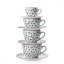 Porcelánový hrnek s podšálkem na kávu srdce Milada 180 ml