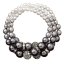 Náramok šedý so Swarovski Elements trojitý 33064.3 Grey