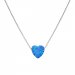 Stříbrný náhrdelník se syntetickým opálem modré srdce 12048.3 Blue s. Opal