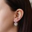 Stříbrné náušnice visací s krystaly Swarovski mix barev kulaté 31176.3 Sakura
