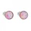 Strieborné náušnice kôstky so syntetickým opálom ružové okrúhle 11001.3 Pink s. Opal