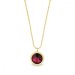 Náhrdelník červený stříbrný pozlacený se Swarovski Elements Birthday Stone NBG1122SS29SC Scarlet - Říjen
