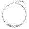 Stříbrný náramek se Swarovski krystaly bílý 33111.1 Krystal