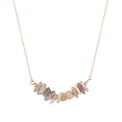 Náhrdelník s kamenem labradorit 42037.3 ocel