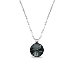 Náhrdelník Rivoli šedý se Swarovski Elements N112212SN Candy 12 mm