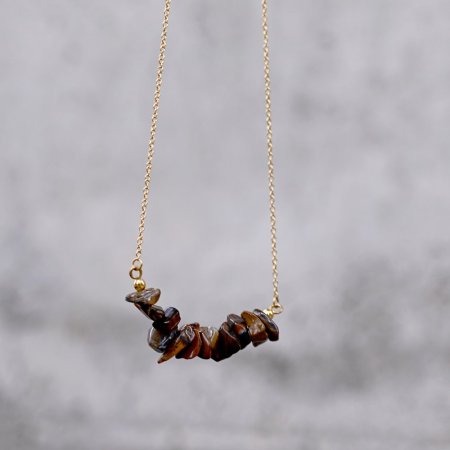 Náhrdelník s kamenem tygří oko 42037.3 ocel