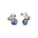 Stříbrné náušnice modrozlaté se Swarovski Elements Sweetie  K11223N