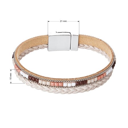 Náramok béžový textilný 53009.3 beige