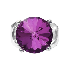 Prsteň so Swarovski Elements Rivoli Amethyst 12 mm