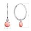 Strieborné náušnice kruhy s oranžovým syntetickým opálom 11401.3 Coral s. Opal