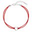 Náramek proti uhranutí stříbrné srdíčko 13006.3 Red